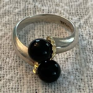 Tiffany & Co Bypass Onyx Ring